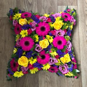 Loose Cushion with Mixed Flowers